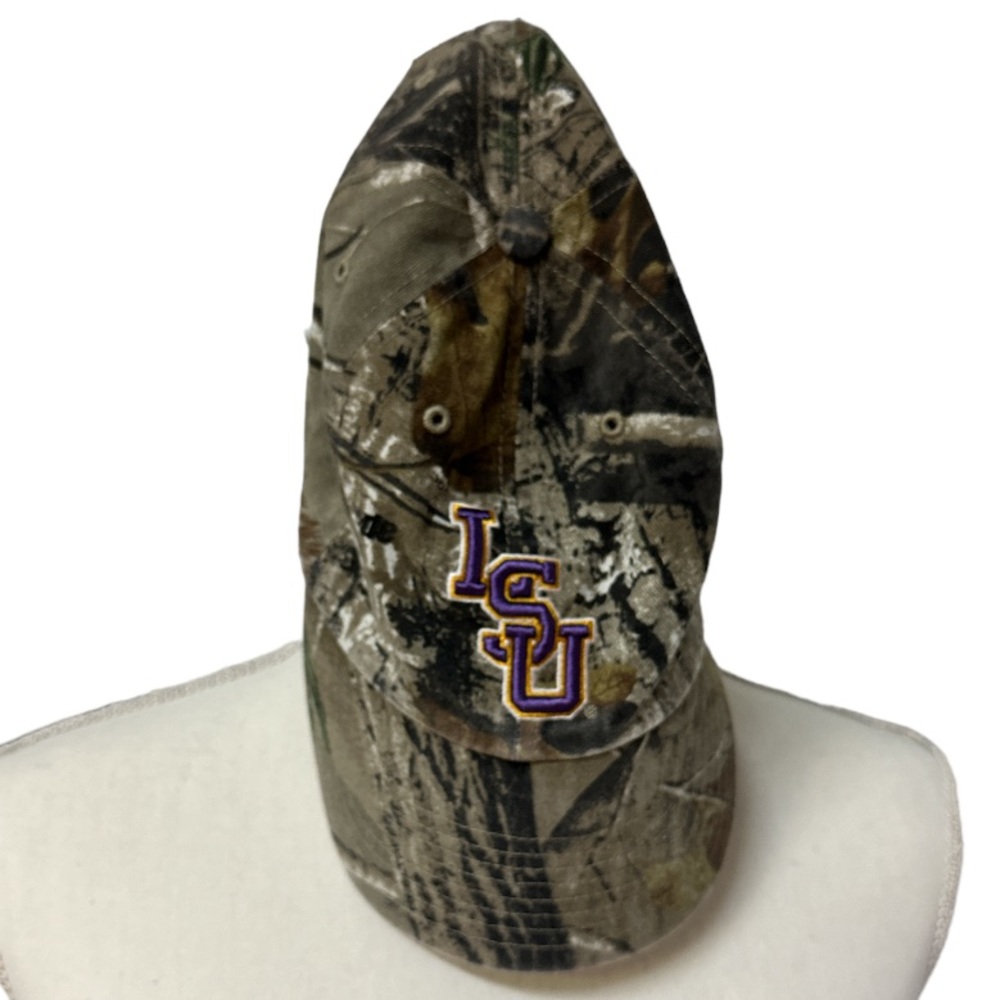 LSU Camouflage Baseball Cap Licensed Size Medium EUC Unisex - Picture 2 of 9